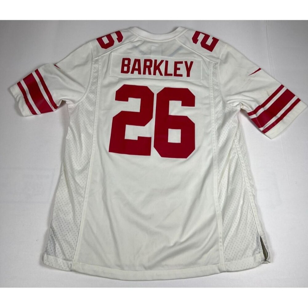 Nike Men L Saquon Barkley New York Giants White Game Jersey - Picture 2 of 10